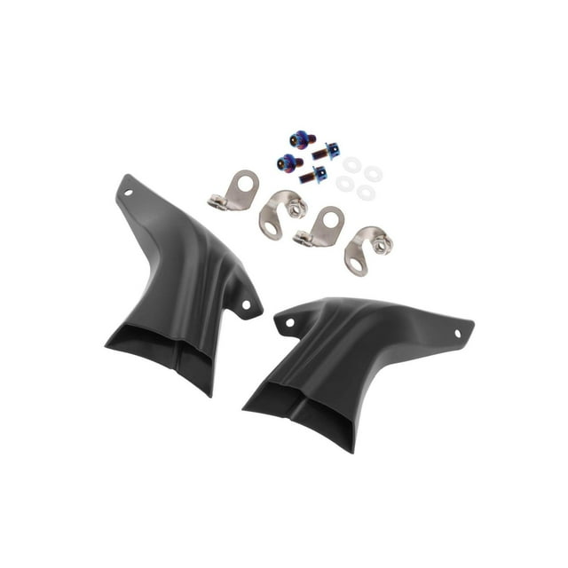 2x Universal Brake System Air Cooling Mounting Kit Accessories Parts Accessories Plastic Matt black