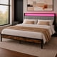 thumbnail image 1 of Base Cama Kingsize Cabecera Repisas Luz Led Usb C Contactos, 1 of 10