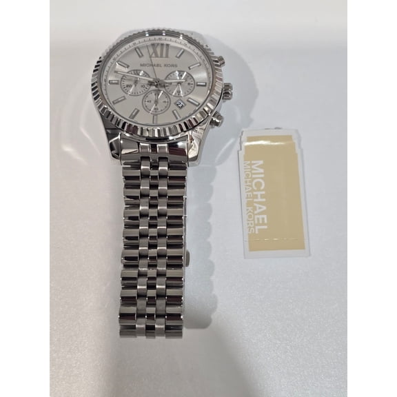 MICHAEL KORS Stainless Steel Silver Mens Lexington Watch Model MK8405