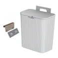 thumbnail image 2 of AMLESO Countertop Stable Hanging Waste Bin Portable Waste Bin Small Kitchen Compost Bin Gray 9L, 2 of 8