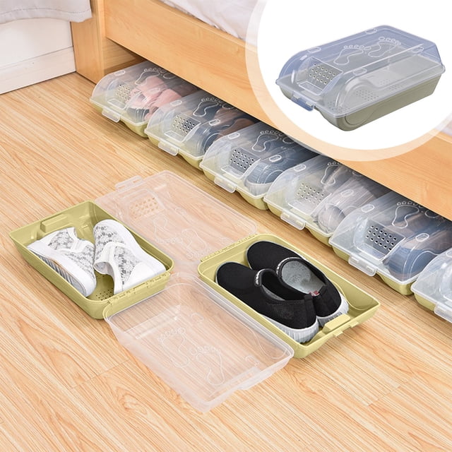 ¡Ahorra Ya!, Caja de zapatos de plástico transparente para el hogar y caja de almacenamiento de zapatos transpirable apilable para hombres y mujeres Akmoler