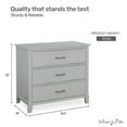 thumbnail image 6 of Dream on Me Universal 3 Drawers Chest in Silver Grey Pearl, Kids Bedroom Dresser, Three Drawers, 6 of 6