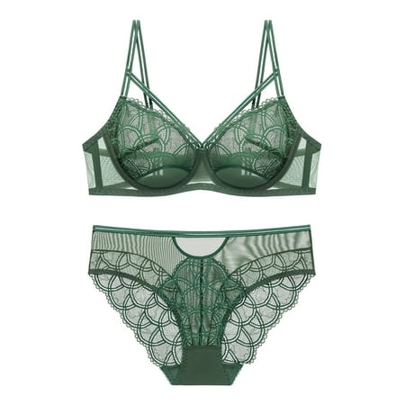 

Naughtyhood Bras For Women Valentines Day Gift Bras For Women Women s Sexy Ultra-thin High Beauty Lace Underwear Two-piece Set on Clearance