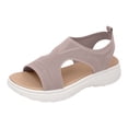 thumbnail image 3 of Water Wedges Sandals for Women Trendy Lightweight Hard Sole Wedge Heels Womens House Shoes with Support Braided Espadrilles for Women Ankle Strap Beach Sandals Summer Shoes, 3 of 8