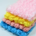 thumbnail image 3 of Tela de encaje de gasa con rosas de 3 yardas y 6 filas para coser Negro, 3 of 8