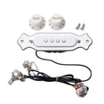 thumbnail image 3 of CIMAXIC Pre-wired 4 String Electric Cigar Box Guitar Magnetic Soundhole Pickup with Volume Tone Control Knob GMB337 White,4.84"X1.26"X0.98", 3 of 5