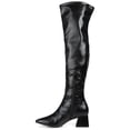 thumbnail image 2 of Journee Womens Melika Extra Wide Calf Block Heel Over The Knee Boots, 2 of 8