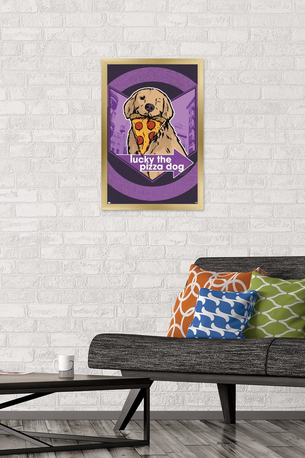 Marvel Hawkeye - Lucky (Pizza Dog) Graphic Wall Poster, 14.725" x 22.375" Framed
