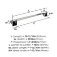 thumbnail image 6 of Amerock Mulholland Chrome 18 inch (457mm) Towel Bar, 6 of 8
