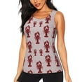 thumbnail image 1 of Balery Red Lobster With Claws Camiseta sin mangas estampada ligera para mujer, tops de entrenamiento sin mangas, camisetas de yoga transpirables de secado rápido.-Small, 1 of 7