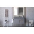 thumbnail image 6 of Castello USA Nile 36" Gray Wood Floating Vanity with Gray Top and Gold Trim, 6 of 8