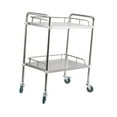 thumbnail image 2 of Lipstore Lab Utility Cart 2 Layer 360 degree Silent Wheels Mobile Utility Cart, Lab Serving S, 2 of 8