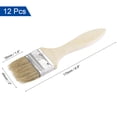 thumbnail image 2 of Unique Bargains 2 Inch Natural Bristle Flat Edge with Wood Handle Paint Brush 12Pack, 2 of 5