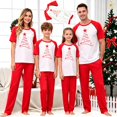 thumbnail image 7 of XUNKUSGA Matching Family Christmas Pajamas Set Classic Print Short Sleeve Top and Long Pants Sleepwear sets Matching Xmas Jammies for Family Photoshoot Home Lounging,Size 9-10 Years, 7 of 7