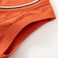 thumbnail image 5 of LiiYii Boys Girls Classic School Uniform Sleeveless V-Neck Knitted Vest Cotton Knitwear Waistcoat Orange 120, 5 of 6