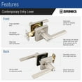 thumbnail image 6 of Brinks Contemporary Keyed Entry Lever Doorknob, Satin Nickel, 6 of 7