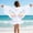 White, variant on DJDLJWCJ Girls Swim Cover Up Long Sleeve Hooded Rash Guard Dress Cute Beach Skirt Purple Size 4T
