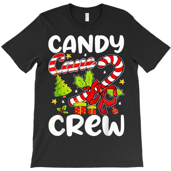 Candy Cane Crew Funny Christmas Candy Lover Kids Boys Girls X-Mas Graphic - Top Pick, H2890 T-Shirt, for Men and Women, Up to Size 5XL
