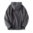 thumbnail image 3 of ohmzyzo Men's Fleece Jackets Full Zip Up Hoodies Loose Fit Hooded Coats Sherpa Lined Warm Winter Jackets Casual Solid Color Outerwear Dark Gray L, 3 of 3