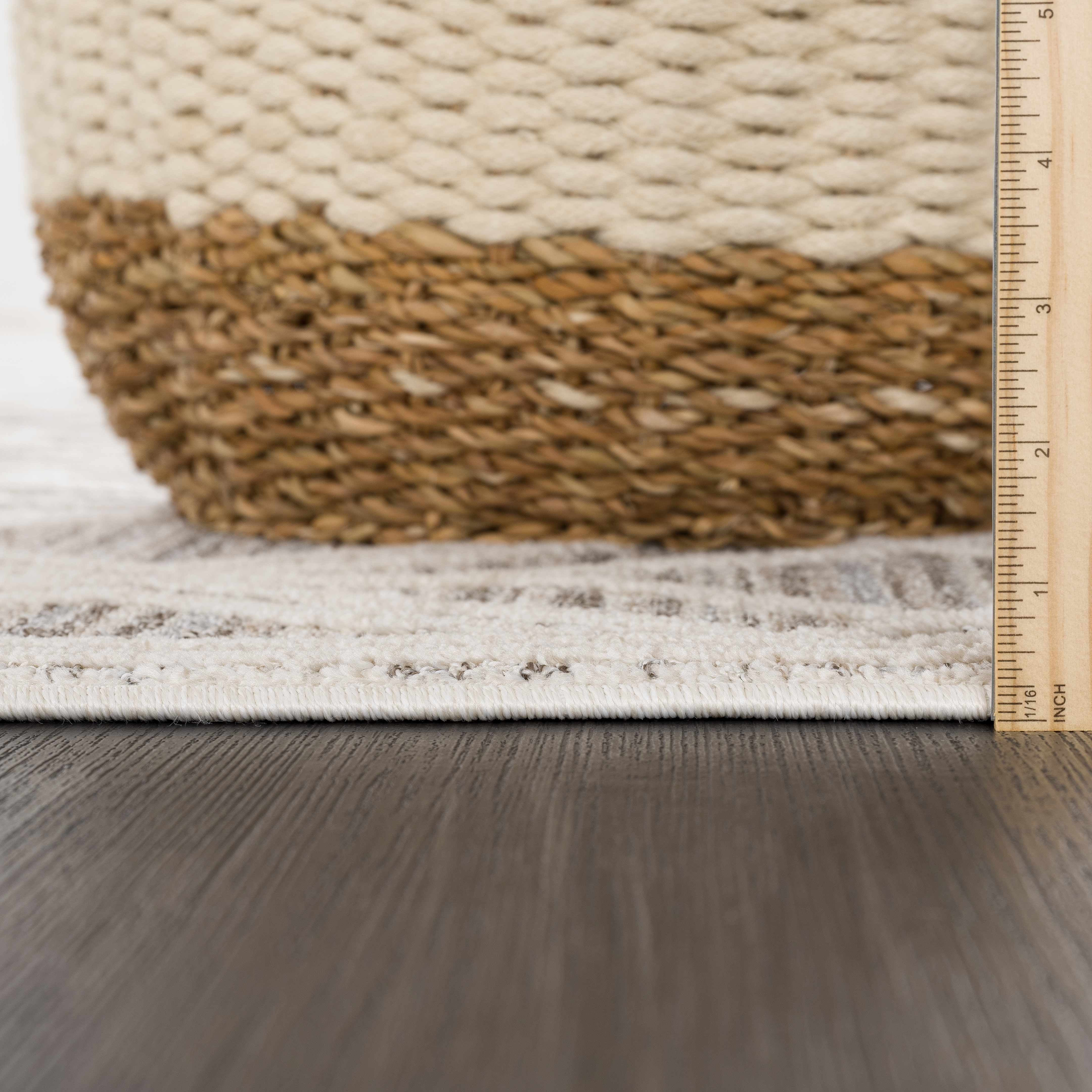 BoutiqueRugs Magnolia Contemporary, Transitional Runner Rug - Beige, Brown, Dark Gray - 2'7" x 7'3" Runner