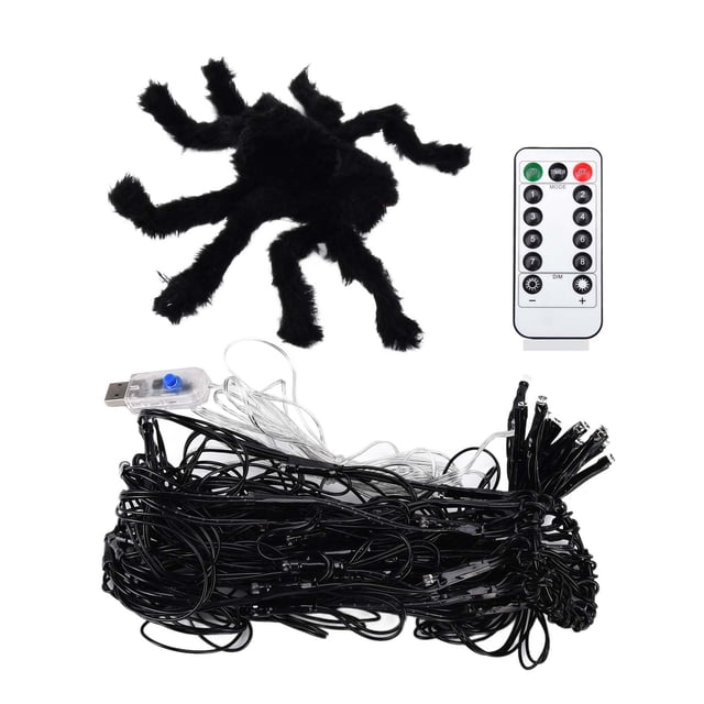 Iluminación decorativa, USB Halloween Spider Web Halloween Spider Web Light LED Spider Web Light Funcionalidad versátil