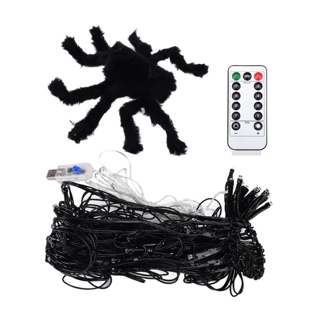 Iluminación decorativa, USB Halloween Spider Web Halloween Spider Web Light LED Spider Web Light Funcionalidad versátil
