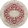 thumbnail image 1 of Ahgly Company Indoor Round Traditional Rust Pink Medallion Area Rugs, 3' Round, 1 of 6