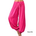 thumbnail image 5 of thinsony Women's Plus Size Wide Leg Lantern Pants, Rose Red, 3XL, 5 of 5