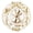 White Base-Gold, variant on VCVCOO Placemats Set of 4, Silver Round Placemats for Dining Table Pressed Vinyl Flower Table Mats Washable Wipeable Place Mats for Dinner Wedding Party