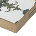 thumbnail image 4 of Miki 18 Inch Decorative Tray, Artistic Mirrored Damask Pattern, Gold Finish- Saltoro Sherpi, 4 of 5