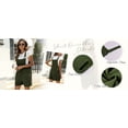 thumbnail image 6 of Women's Summer Cotton Linen Short Overalls Casual Bib Shortalls Rompers with Pockets, 6 of 7