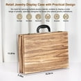 thumbnail image 6 of Earring Display for Selling, Portable Wood Jewelry Display Case, Large Capacity Jewelry Display for Selling, Earring Card Holder Organizer with Lock for Earrings, Bracelets, Necklaces, 6 of 7