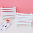 thumbnail image 2 of 5pcs Miniature Landscape Bench Ornament Home Decoration Mini Wooden Garden Bench, 2 of 9