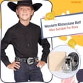 thumbnail image 4 of WHIPPY Kids Rhinestone Western Belt for Girls Boys, Studded Leather Belt for Jeans Dresses, 4 of 8