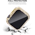 thumbnail image 4 of GHSDFBB 2-Pack Bling Cases with Screen Protector Compatible for Apple Watch 40mm, Fully Paved Diamonds Protective Case for iWatch SE Series 6 5 4 (40mm, Gold+Clear), 4 of 7