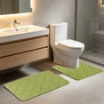 thumbnail image 4 of Vacemry Bathroom Toilet Rug Set 2-Piece, Non Slip U-Shape Latex Bath Mat, Absorbent Quick-Dry Floor Carpet, Velvet Fleece Bathroom Rugs For Toilet Shower Tub Washable Decor, 4 of 6