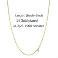 thumbnail image 2 of TINGN Sideways Initial Necklace for Women Dainty Cubic Zirconia Sideways Alphabet 26 A-Z Letter Necklace Gifts for Women, 2 of 5