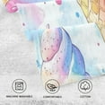 thumbnail image 5 of Yayeee 2 Pack Hand Towels for Bathroom 100% Cotton 16" x 28" Soft Absorbent Kitchen Towel, Watercolor Ice Cream Pattern, 5 of 7