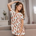thumbnail image 3 of Easygdp Carrot Camisón de manga corta para mujer, informal, estampado, 3 of 6