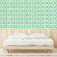 thumbnail image 4 of Ambesonne Ikat Peel & Stick Wallpaper for Home, Vibrant Ogee Motif, 13"x100", Mint Green Yellow Green, 4 of 6
