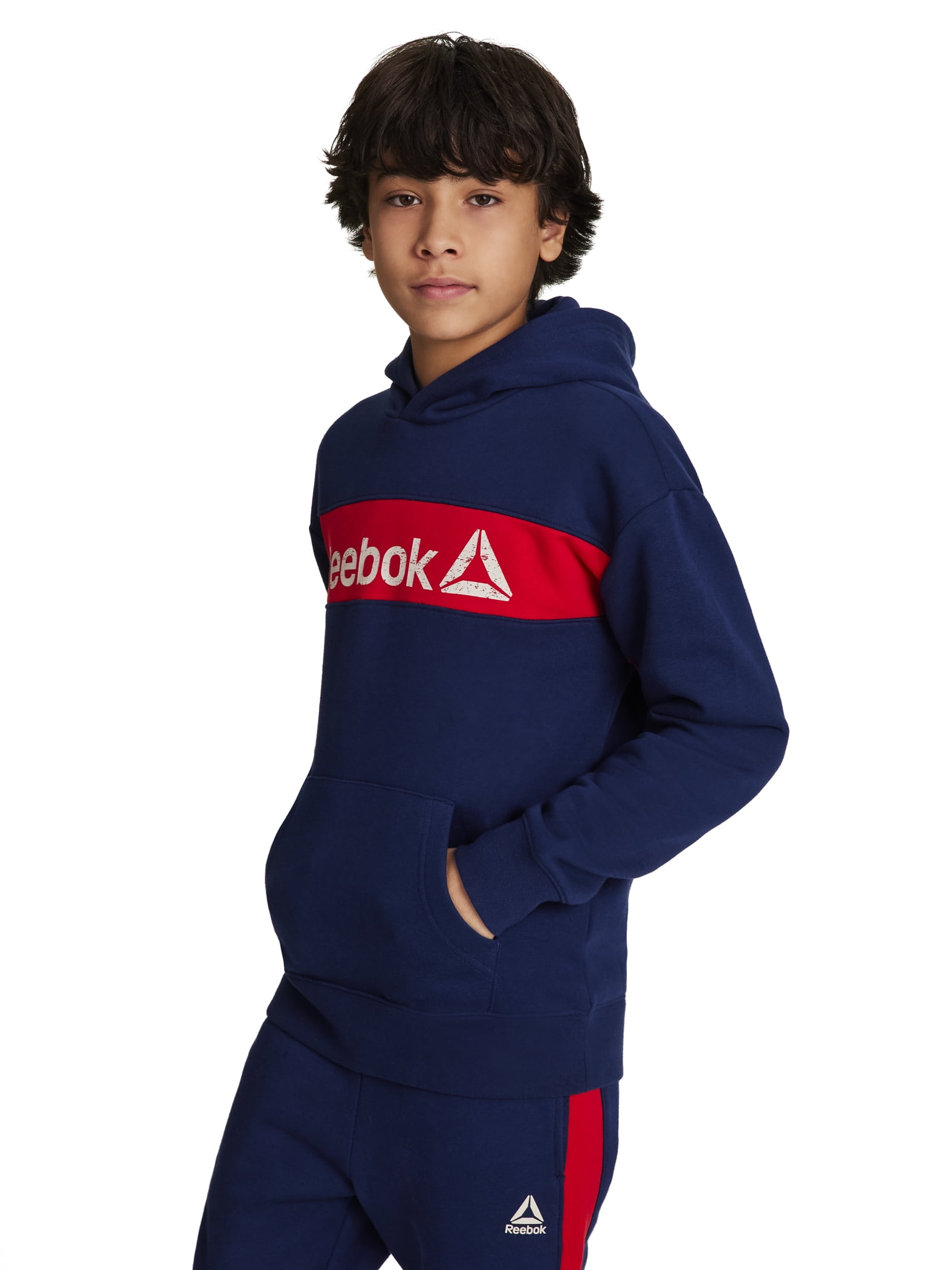 Reebok Boy's Colorblock Fleece Hoodie, Sizes 4-18
