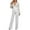 White, variant on Riforla Women's Sexy Lace V Neck Belted Jumpsuit in Solid Color for Any Occasion Jumpsuits for Women White L