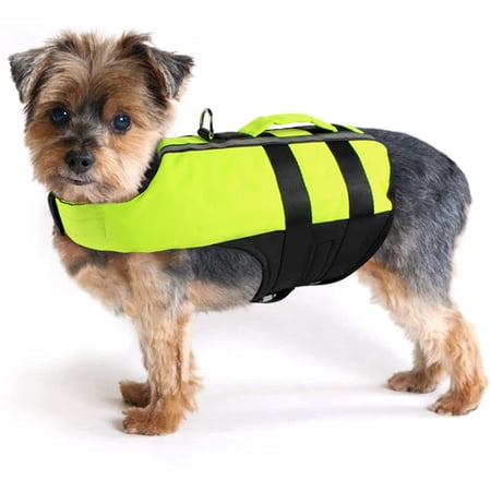 Neon Yellow Dog Life Jacket
