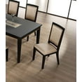 thumbnail image 2 of Dining Room Set of 2pc Side Chairs Espresso Finish Upholstered Chairs Unique Back Design Wood Chair, 2 of 9