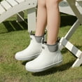 thumbnail image 5 of Lcamaw Kids Rain Boots Waterproof Rubber Boots Boys Girls Non-Slip High-Performance Ankle Deck Boot Traction Child Mud Booties for Boating, Camping, Farming & Outdoor Garden School Play Footwear, 5 of 6
