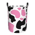 thumbnail image 1 of Balery Cow Spots Cesta de ropa redonda con asas, impermeable, independiente, para ropa, juguetes, dormitorio y familia-Small, 1 of 6