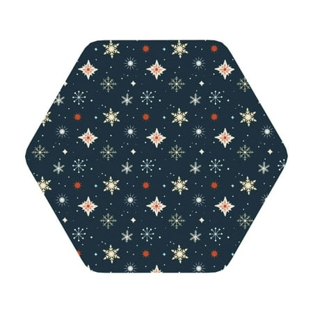 

Giroia Christmas Snowflakes1 Coasters Leather Coasters Set of 6 Coaster for Drinks Hexagon