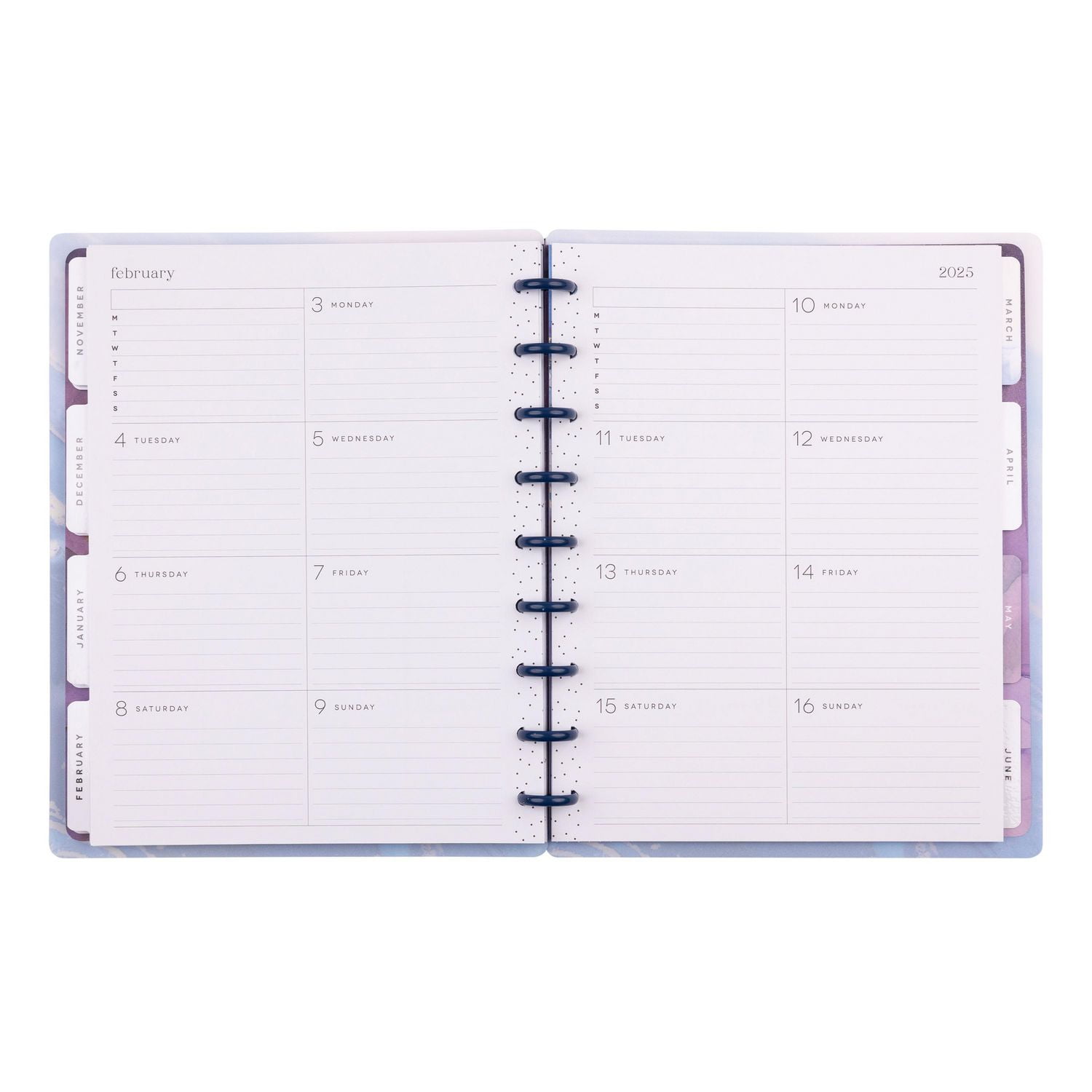 Simply by Happy Planner, New Day New Start Weekly Monthly Planner, Classic 7" x 9.25" Size, July 2024-June 2025