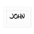 thumbnail image 1 of Special Handwriting English Name JOHN Photo Mount Frame Picture Art Painting Desktop 5x7 inch, 1 of 3