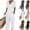 26# White, variant on Two Piece Outfit for Women Wrap V Neck Short Sleeve Top and Cropped Harem Pants Casual Workwear Office Tracksuit with Pockets Coffee S